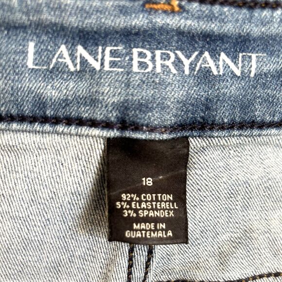 Lane Bryant Boyfriend Jeans Sz 18 (40x32)Light Wash Distressed Look New w/o Tags - Picture 16 of 16
